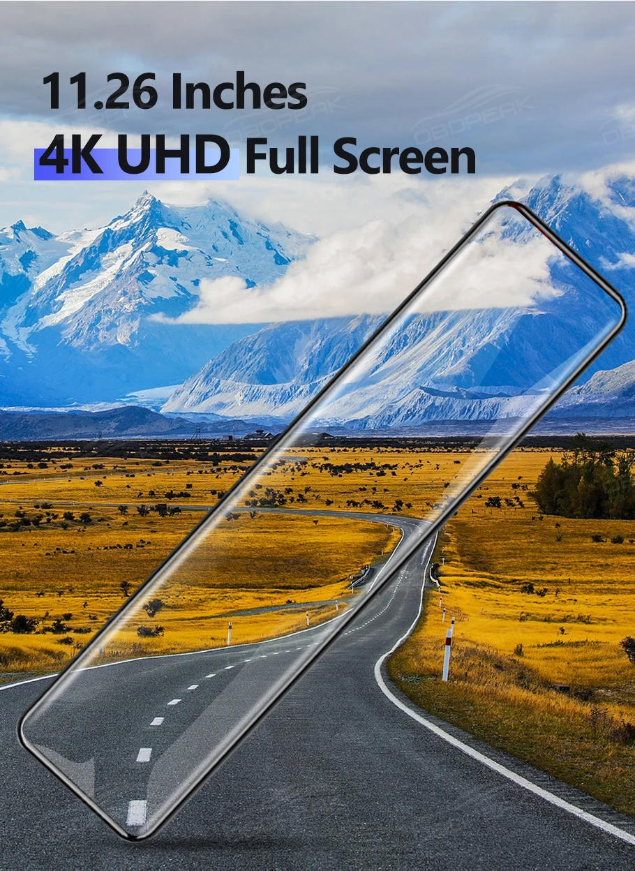 Description Picture 5 of itemOBDPEAK H8 4K + 2K Dash cam GPS WIFI Front Iconic Brand IMX415 Rear View Mirror Video Recorder IMX307 Back Camera Registra Car Dvr