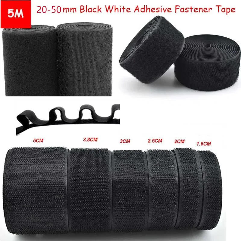 Description Picture 4 of item1/2/5Meter Sew On Hook and Loop Velcros Interlocking Tape Fastening Nylon Fabric Strap Non-Adhesive Fastener Strip 20/25/30/50mm