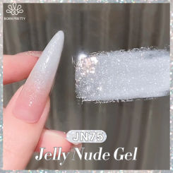 BORN PRETTY White Glitter Gel Nail Polish Moonlight Milk Sparkle Shining White Color Soak Off UV Translucent Jelly Gel Polish