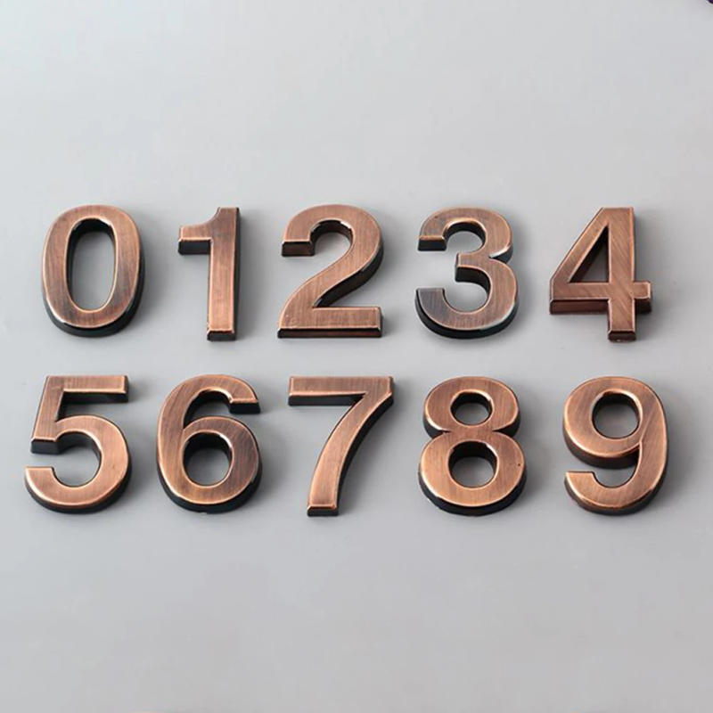 Description Picture 6 of item1pcs Exterior House Numbers Door Number Plate Apartment Self Adhesives Digits Office Address Residential Hotel Exterior Number