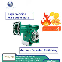 CY Automan  High Precision 0.5-2 Arcminute CNC Worm Gearbox CYCM90-VS  Input shaft19/20/22/24/28mm Output 40mm Ratio 5:1/80:1