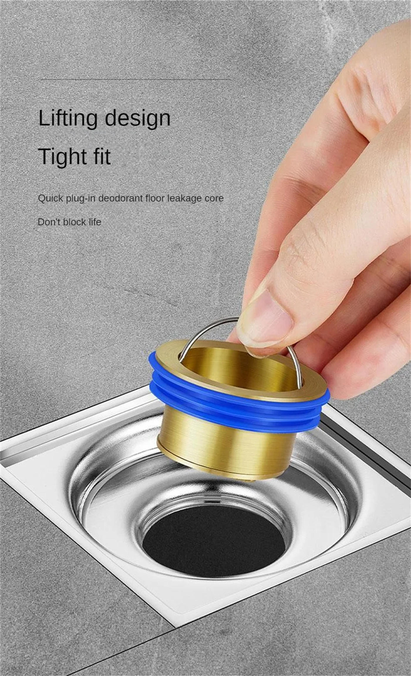 Description Picture 6 of itemAll-copper Floor Drain Core Floor Shower Drain Stopper Insectproof Anti-odor Deodorization Toilet Kitchen Bathroom Toilet Sewer