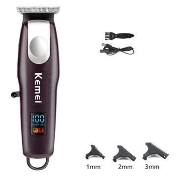 Kemei KM-PG233 Hair Cutting Machine - USB Charging, LCD Display Cordless Hair Trimmer Machine, Men's Professional Hair Clipper