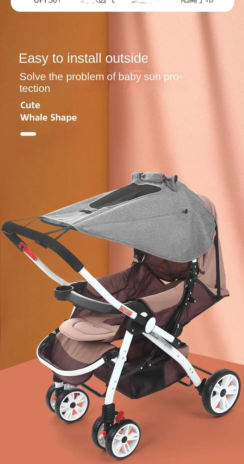 Description Picture 3 of itemUniversal Baby Stroller Accessories Sun Shade UV Protection Sunshade Carriage Canopy Cover for Prams Infants Car Seat Sun Visor