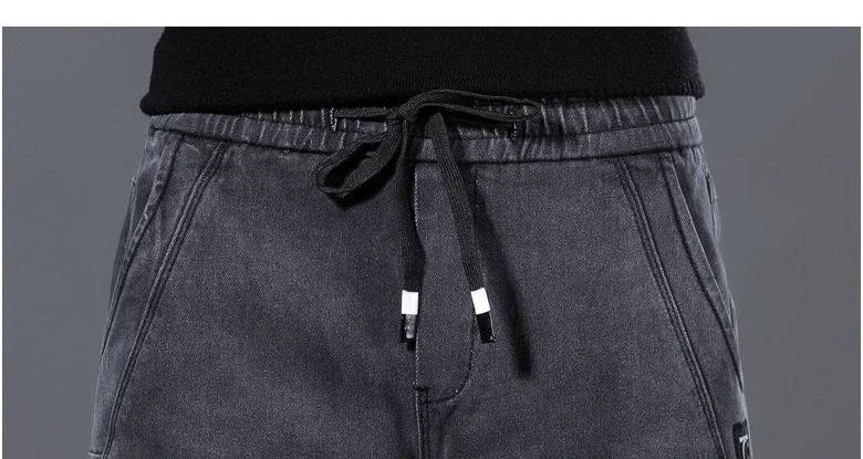 Description Picture 2 of item2022 Pants Men Loose Joggers Denim Casual Sweatpants Korea Ankle Length Trousers Streetwear Male Clothes New Hip Hop Harem Jeans