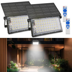 Adjustable Solar Spotlight Portable Solar Flood Light Outdoor Flodable Solar Powered Waterproof Security Lights for Yard Fence