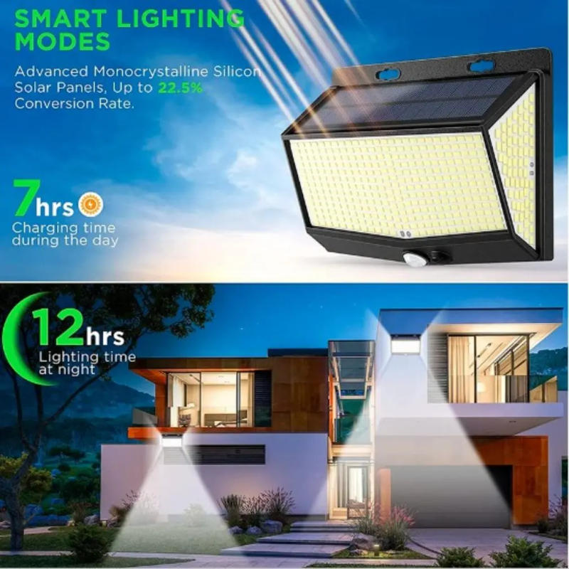 Description Picture 6 of itemNew LED Solar Light 48LEDs Wireless Motion Sensor Light Waterproof Solar Outdoor Lamp Garden Decoration Spotlights Wall Lights
