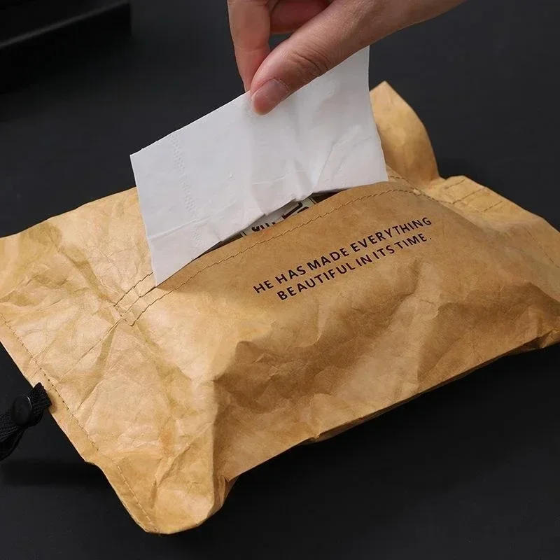 Description Picture 5 of itemPaper Towel Set Cloth Tissue Box Bag Dustproof Waterproof Portable for Car Home Office Interior Tissues Boxs Removable Tissue