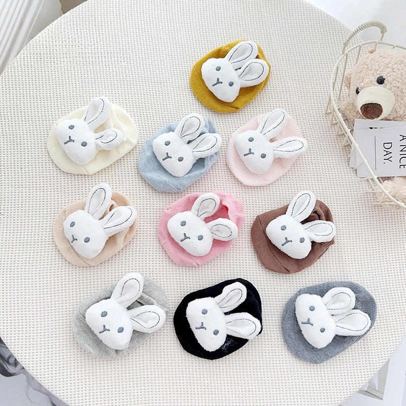 Description Picture 4 of item0-2Years Baby's Socks Spring Summer Rabbit Sweet Cute Flower Newborn Babies Pink Sock Toddlers Cotton Pink Floor Socks for Kids