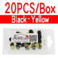 Yellow-Black 20PCS