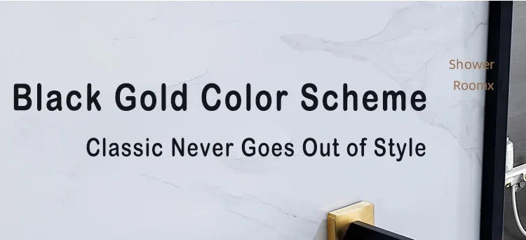 Description Picture 2 of itemBlack Gold Bathroom Hardware Set Wall Mount Stainless Steel Towel Bar Towel Ring Paper Holder Robe Hook Bathroom Accessories Set