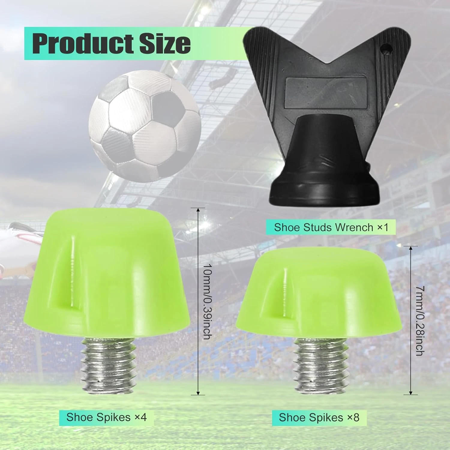 Description Picture 3 of item12PCS Professional Soccer Studs Replacement Spike Set Stable Non Slip Shoes Accessories Outdoor Sports Rugby Football Boot Studs