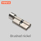 Satin nickel no key