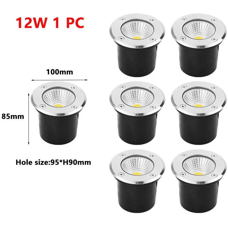 Description Picture 5 of itemIP67 Waterproof 5W 10W 15W LED Garden Buried Outdoor Recessed Deck Light Underground Lamps Sidewalk Lighting 110V220V12V24V