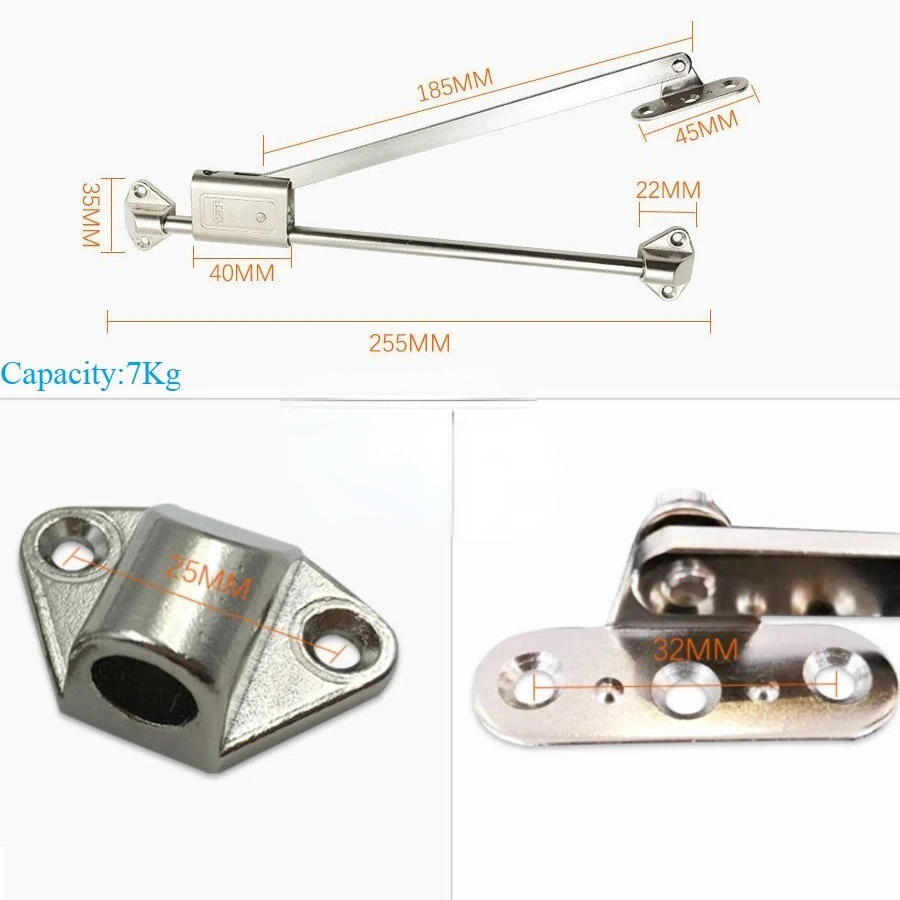Description Picture 3 of item1Pcs  Cupboard Cabinet Flap Down Door Stay Drop Lid Sliding Rail Bar Reversal Side Mount