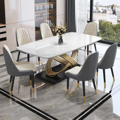 Salon Marble Dining Table Dinner Patio Restaurant Conference Coffe Dining Table Console Kitchen Juegos De Comedor Home Furniture