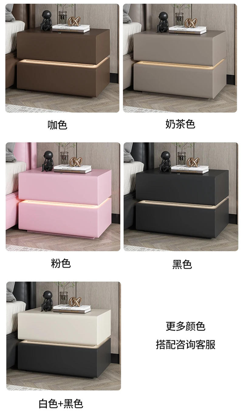 Description Picture 5 of itemModern Nordic Nightstand Mobile Exquisite Drawers Night Bedside Table Designed Side Mesa De Cabeceira Bedroom Furniture CY50NS