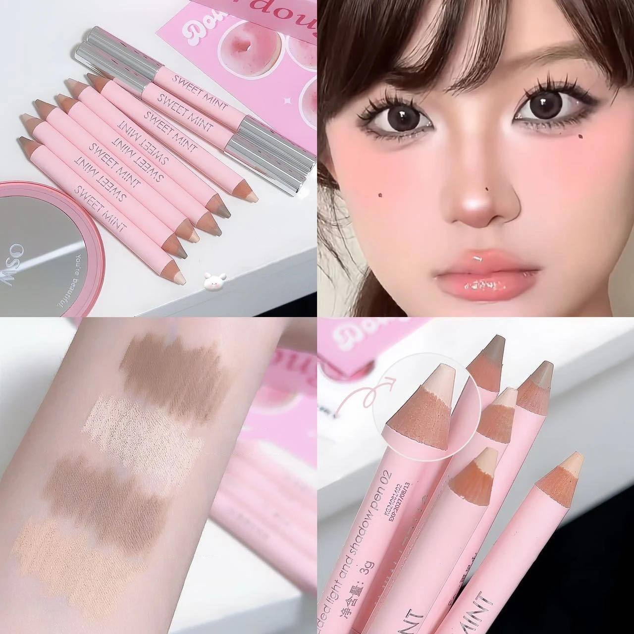 Description Picture 3 of itemDouble-ended Contouring Shading Pen Face Brighten Nose Shadow Profile Natural Three-dimensional Highlight Stick Korean Makeup