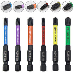 6pcs 65mm Magnetic Special Slotted Cross Screwdriver Bit For Electrician Circuit Breakers FPH FPZ Socket Switch Power Tool