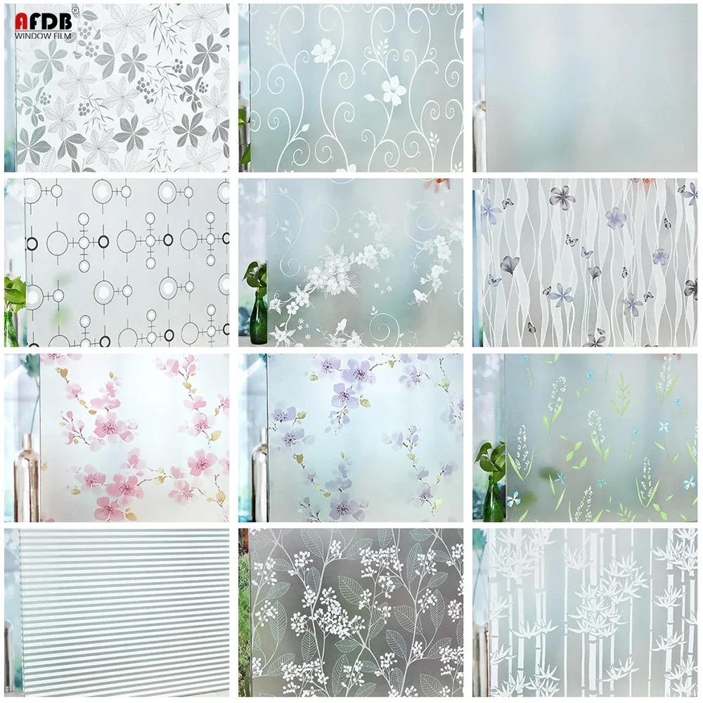 Description Picture 2 of item3D Self Adhesive Stained Glass Window Film Privacy Glass Vinyl Decorative Sunscreen Film Sun Protection Mirror Window Stickers