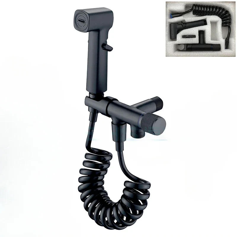 Description Picture 3 of itemWall Mount Two Out Water G1/2 Angle Valve Bathroom Shower Bidet Sprayer Set Hygienic Cleaning Sprayer for Toilet Accessories