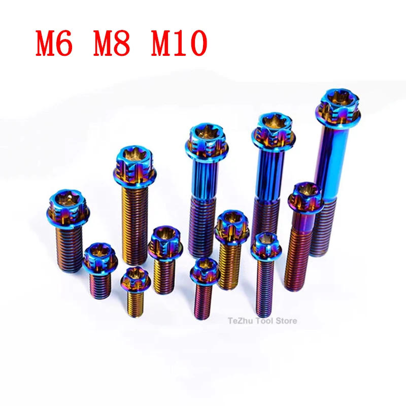 Description Picture 5 of item1Pcs Titanium Bolt M6 M8 M10 Torx Flange Head for Motorcycle Modification Decoration Length 10mm-90mm