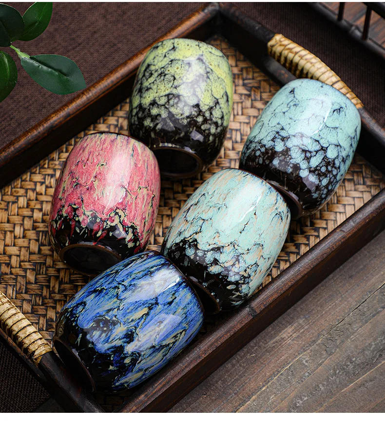Description Picture 4 of itemKiln change to build a teacup set home large master cup ceramic Kung Fu tea set tea cup single coffee cup.