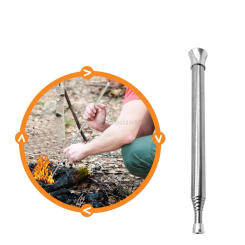 Stainless Blow Fire Tube Stick Outdoor Cooking Portable Emergency Telescopic Blowpipe Fire Pipe Survival Camping Tools Equipmen