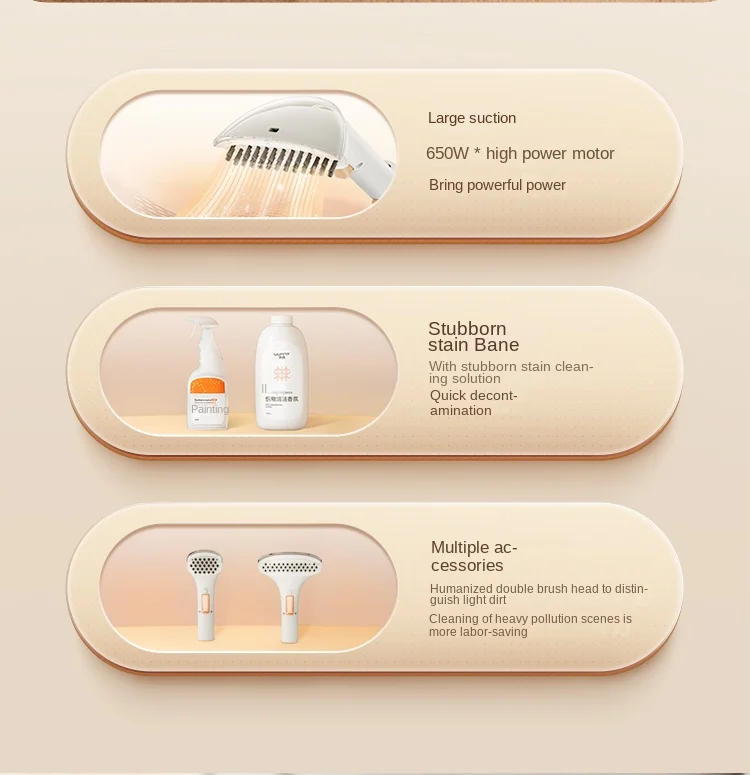 Description Picture 5 of itemUWANT BT100 Fabric cleaning machine Spray suction one free cleaning carpet mattress cleaning appliance household appliances