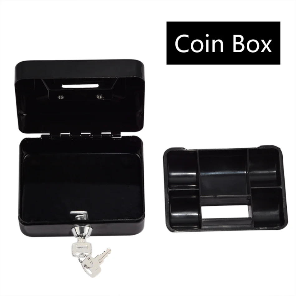 Description Picture 2 of itemProtable Key Safe Box Lockbox Locker Mini Steel Piggy Bank Safety Box Storage Hidden Money Coin Cash Jewellery Box With Drawer