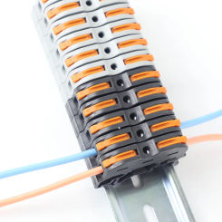 The Rail Type Wire Quick Terminal Block Presses The Wire Connector