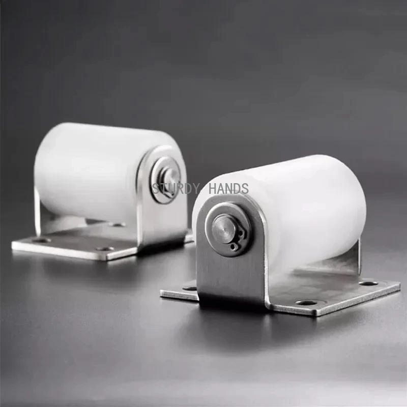 Description Picture 6 of item1 stainless steel bracket nylon pulley silent bearing push-pull shower door roller furniture hardware accessories