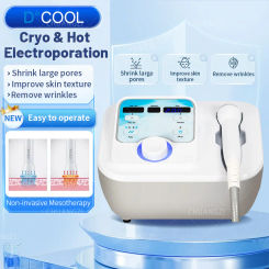 2024 Best Portable Dcool For Skin Tightening Anti Puffiness Facial Heating Cooling System And Electroporation Machine