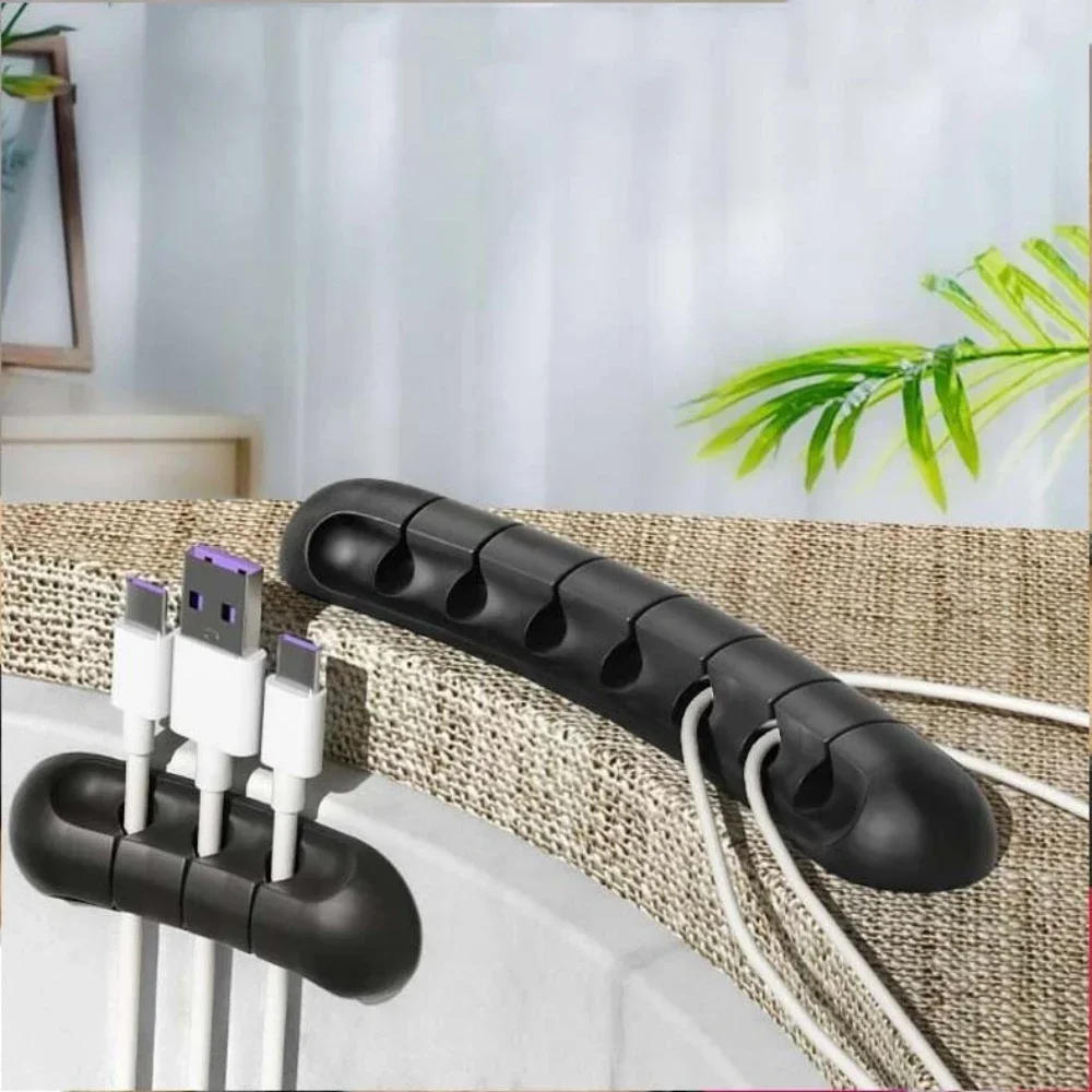 Description Picture 4 of itemCable Organizer Silicone USB Cable Winder Desktop Tidy Management Clips Cable Holder For Mouse Keyboard Headphone Wire Organizer