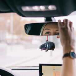 1pc Moo deng hippo Resin Backpack keychain pendant Home Furnishing Decoration Car Rearview Mirrors Charm Decorative Ornaments