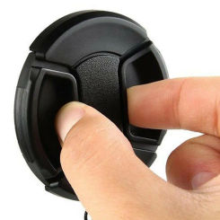 High-quality 39 40.5 43 49 52 55 58 62 67 72 mm center pinch Snap-on cap cover for all camera Lens