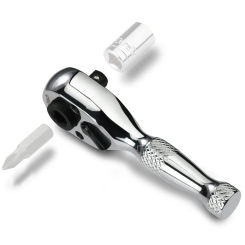 SenNan 1/4" Drive Stubby Ratchet Mini Quick Release Square Head Spanner Two-way Ratchet Socket Wrench 72Tooth Portable Hand Tool
