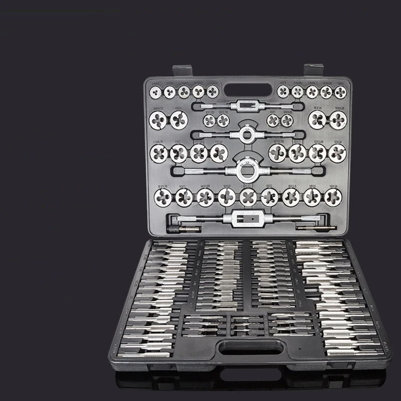 Description Picture 4 of itemMetric 110Pcs Tap and Die Set High Speed Steel Titanium Tap and Die Combination Set For Cutting External & Internal Threads