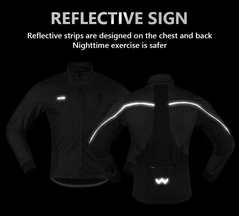 Description Picture 5 of itemWindproof and Breathable Cycling Clothes Suitable for Men and Women with Reflective Strip Design for Safer Nighttime Riding