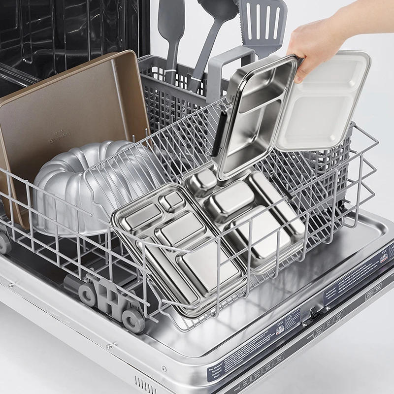 Description Picture 6 of itemStainless Steel Lunch Box for Adults Bento Box 5 Compartments with free Sealing, Metal Lunchbox for Travel, Work, Eco-Friendly