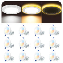 9W 12W LED Downlight Ceiling Light 3 Modes Recessed Down Light With Night Lights Round Led Panel Light 110V 220V Led Spot Light