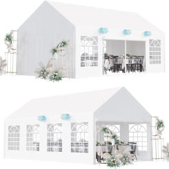 16 x 32 FT Outdoor Tent for Backyard Party Wedding Patio Camping Gazebo Shelter Pavilion Cater Wedding BBQ EventsTentw/Removable