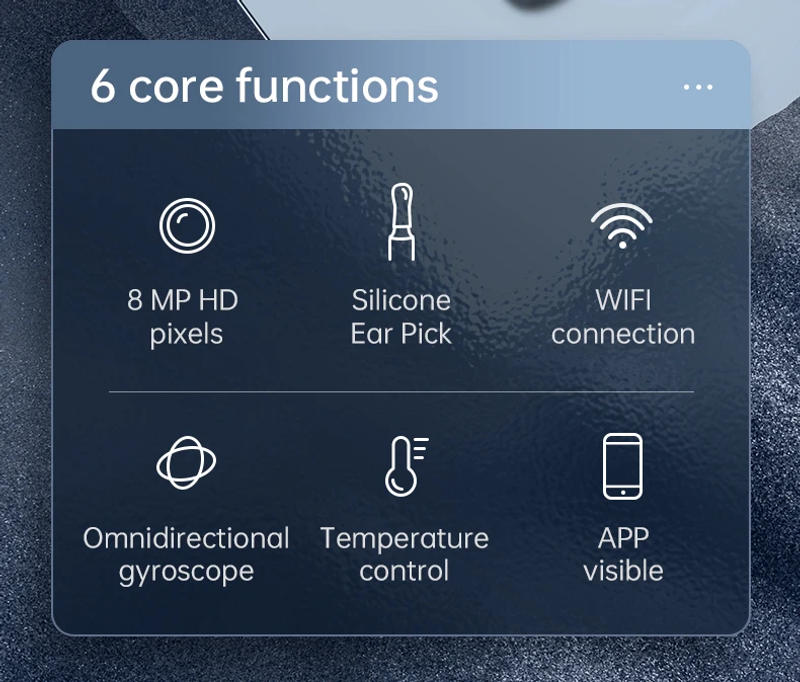 Description Picture 3 of itemVisual Ear Cleaner with Camera Ear Wax Removal Otoscope USB Charge 8MP Endoscope Tool Earpick MIni Camera Health Care Set Tool