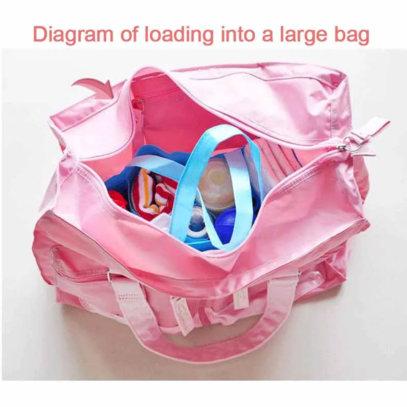 Description Picture 6 of itemPortable Mummy Bag Bottle Storage Multi-Function Separate Bag Nappy Maternity Handbag Large Capacity Baby Tote Diaper Organizer
