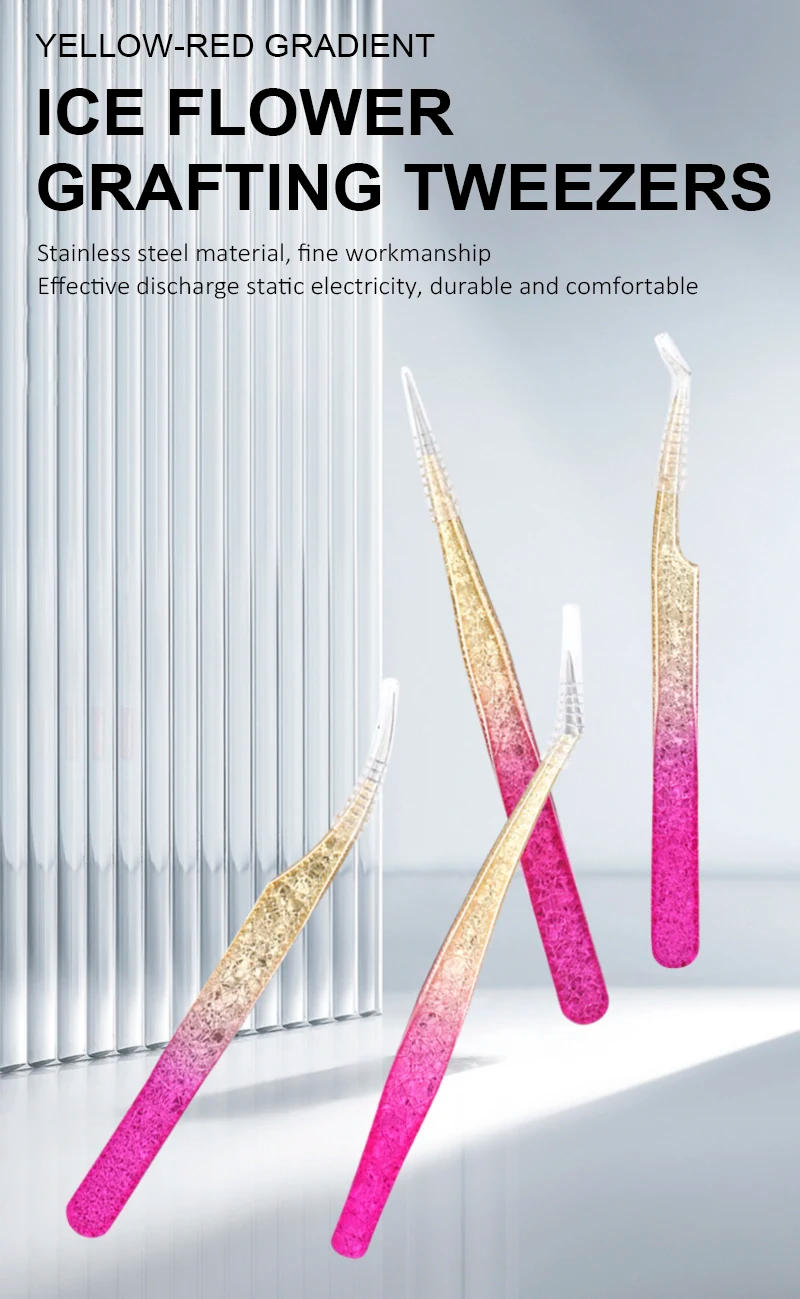 Description Picture 2 of itemLash Tweezers Eyelash Extension Clip Professional Makeup Cosmetic Tools Stainless Steel Eyebrow Eyelash Extension Tweezers