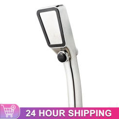 300 Holes Shower Head High Pressure Rainfall Water Saving Flow With Chrome ABS Sprayer Nozzle Square Shower Bathroom Accessories