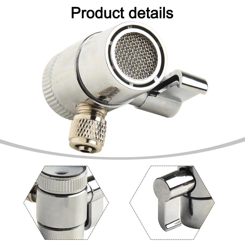 Description Picture 5 of item1pc Faucet Diverter Valve M22 Silver Above Counter Water Filter For 1/4" RO Tubing Water System Home Appliance Tool New