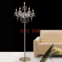 Luxury Fashion Brief Romantic Bedside k9 Crystal Wedding Floor Lights For Living Room Modern Standing Lamp Lighting Fixture