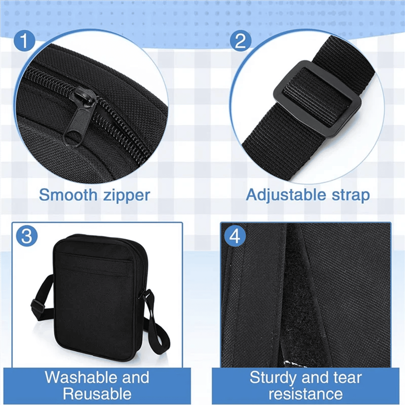 Description Picture 4 of itemBHBD-4 Pcs Sublimation Bags Sublimation Crossbody Bag Blanks Sublimation Shoulder Bag Sublimation Blank Bag For Birthday