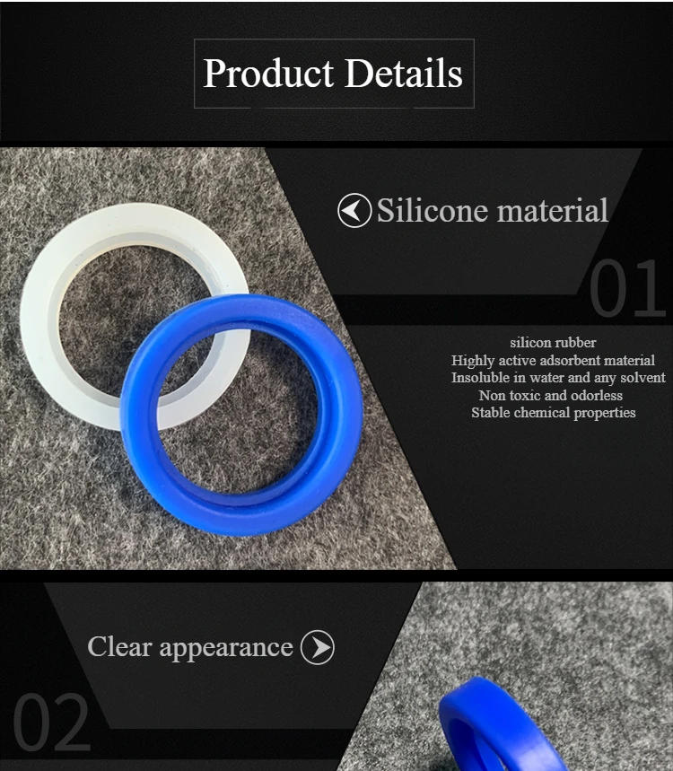 Description Picture 5 of item13.5mm-204mm SMS Silicone Rubber Joint Sealing Ring  Blue/white  Union Gasket Sanitary Grade Union Gasket